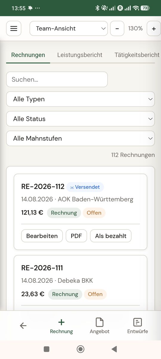 Rechnungen – Mobil