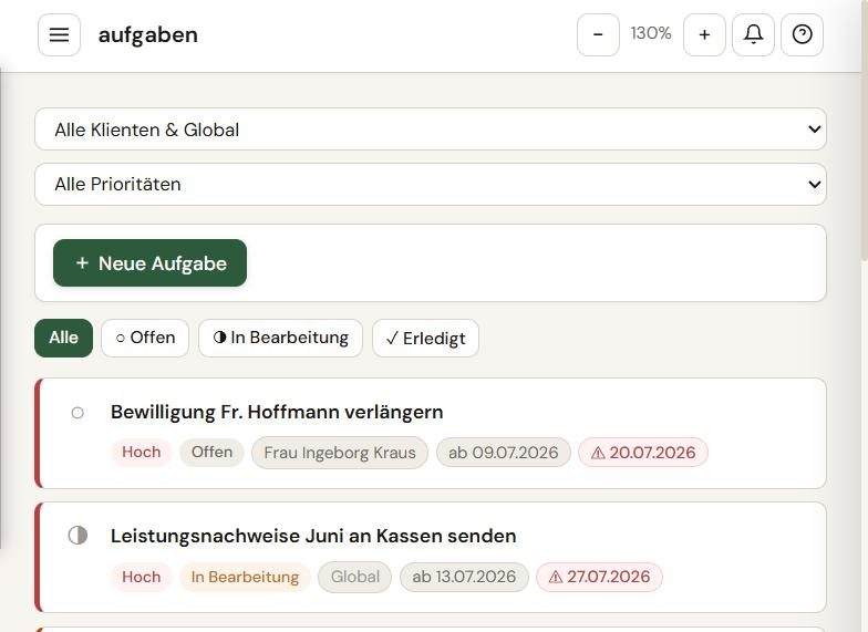 Aufgaben – Web